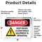 Signmission Keep Doors Closed While Equipment Operating Danger Sign, Vinyl Decal, 5in W x 3.5in L, 2PK OS-2PACK-DS-D-35-L-1385 - alternate 7